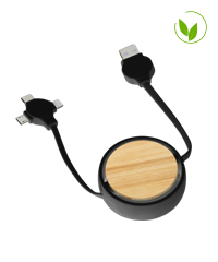 BAMBOO RETRACTABLE CABLE 5 IN 1
