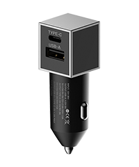 CUBE CAR CHARGER QC 3.0 & USB TYPE C