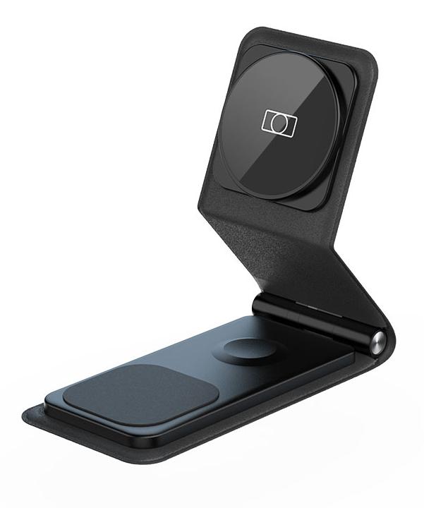 3 in 1 Phone Holder with Wireless Charger 15W